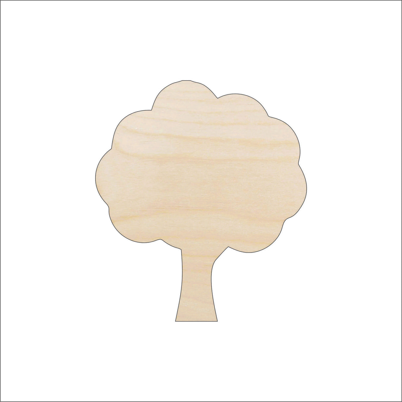 Tree Wood Craft Shape - Laser Cut Baltic Birch Unfinished DIY Wood Art Supplies TRE118 - The Wood Shape Store