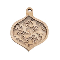 3D Laser Cut Ornament - Baltic Birch Wood Craft Supplies DIY Wood Ornament Kit DS6 - The Wood Shape Store