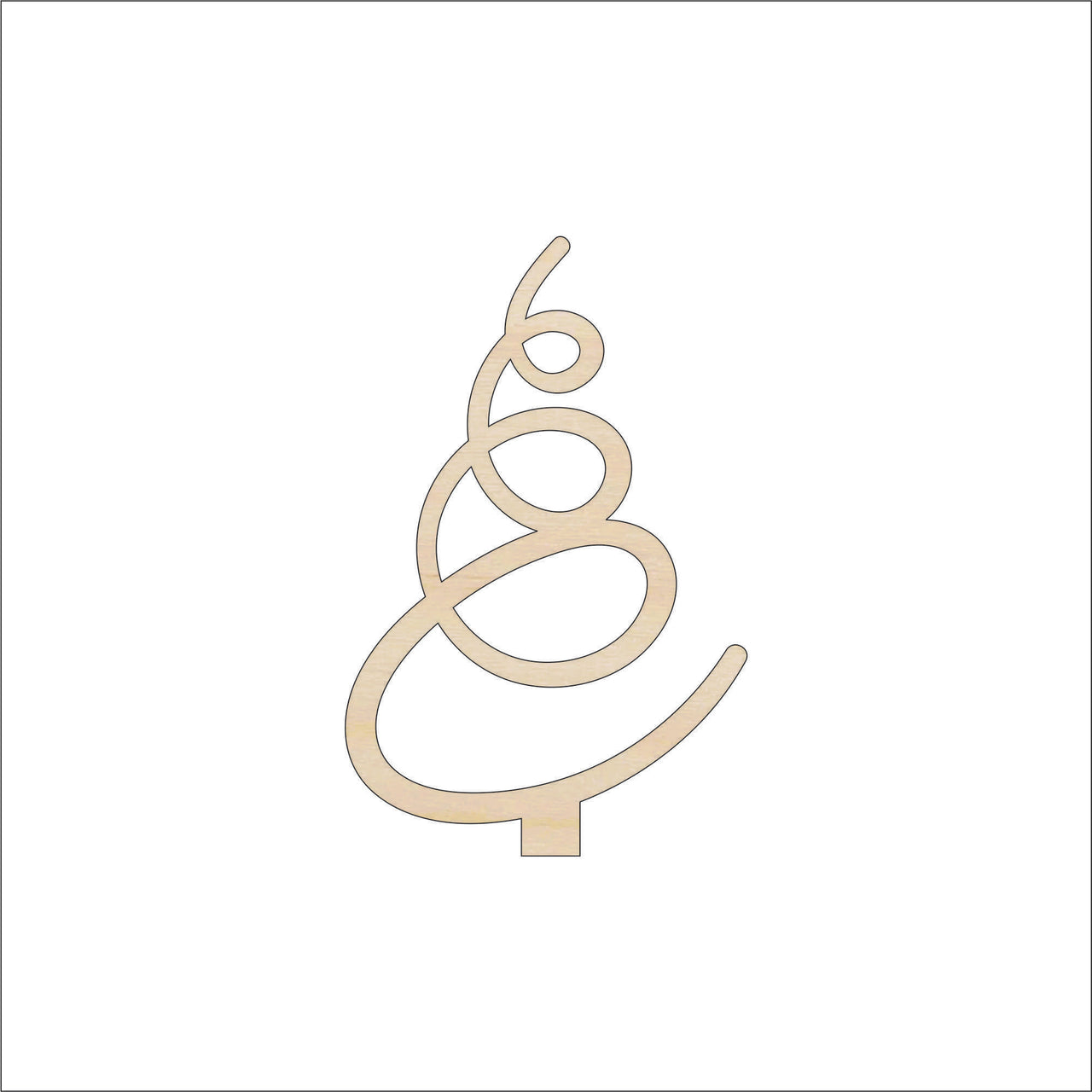 Christmas Tree Wood Craft Shape Laser Cut Out and Unfinished DIY Craft Supply TRE138 - The Wood Shape Store