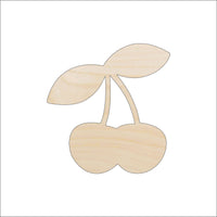 Cherries Wood Craft Shape - Laser Cut Baltic Birch Unfinished DIY Wood Art Supplies FOD123 - The Wood Shape Store