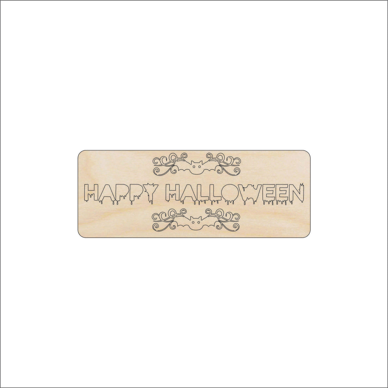 Halloween Wood Craft Shape - Laser Cut Baltic Birch Unfinished DIY Wood Art Supplies FAL213 - The Wood Shape Store