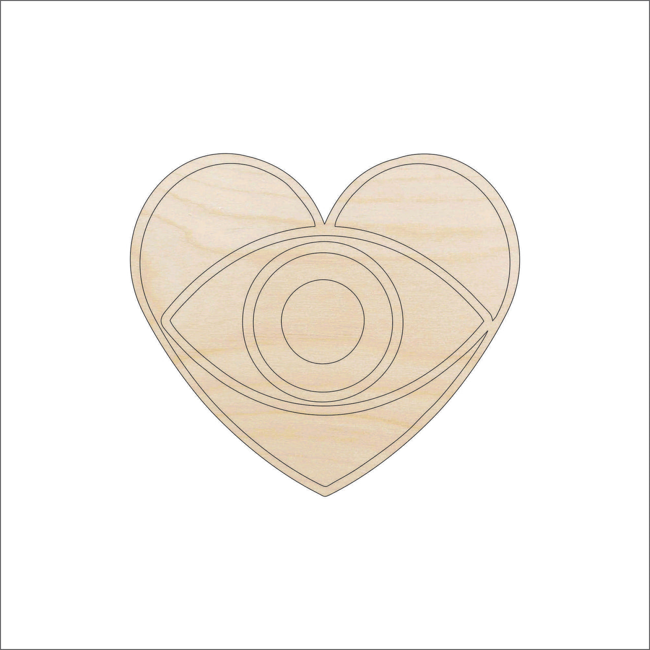 Heart Wood Craft Shape - Laser Cut Baltic Birch Unfinished DIY Wood Art Supplies XTR46 - The Wood Shape Store