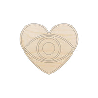 Heart Wood Craft Shape - Laser Cut Baltic Birch Unfinished DIY Wood Art Supplies XTR46 - The Wood Shape Store