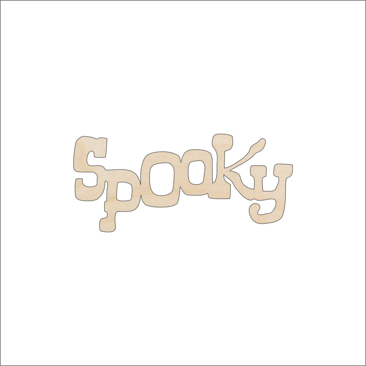 Spooky Wood Craft Shape - Laser Cut Baltic Birch Unfinished DIY Wood Art Supplies FAL50 - The Wood Shape Store