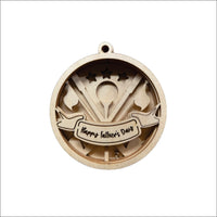 Golf 3D Laser Cut Ornament – Baltic Birch Wood Craft Supplies | DIY Wood Ornament Kit SP3 - The Wood Shape Store