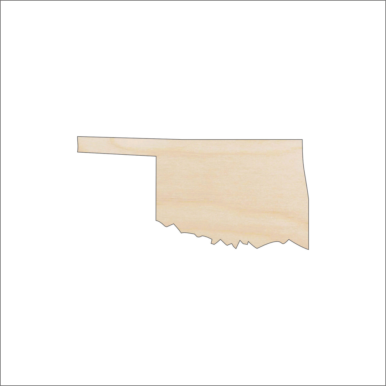 Oklahoma Wood Craft Shape - Laser Cut Baltic Birch Unfinished DIY Wood Art Supplies STAT84 - The Wood Shape Store