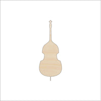 Cello Wood Craft Shape - Laser Cut Baltic Birch Unfinished DIY Wood Art Supplies MSC45 - The Wood Shape Store