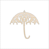 Parasol Wood Craft Shape - Laser Cut Baltic Birch Unfinished DIY Wood Art Supplies CLT50 - The Wood Shape Store