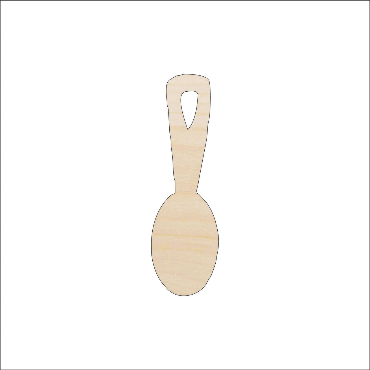 Spoon Wood Craft Shape - Laser Cut Baltic Birch Unfinished DIY Wood Art Supplies FOD205 - The Wood Shape Store