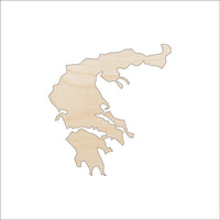 Greece Wood Craft Shape - Laser Cut Baltic Birch Unfinished DIY Wood Art Supplies WLD79 - The Wood Shape Store