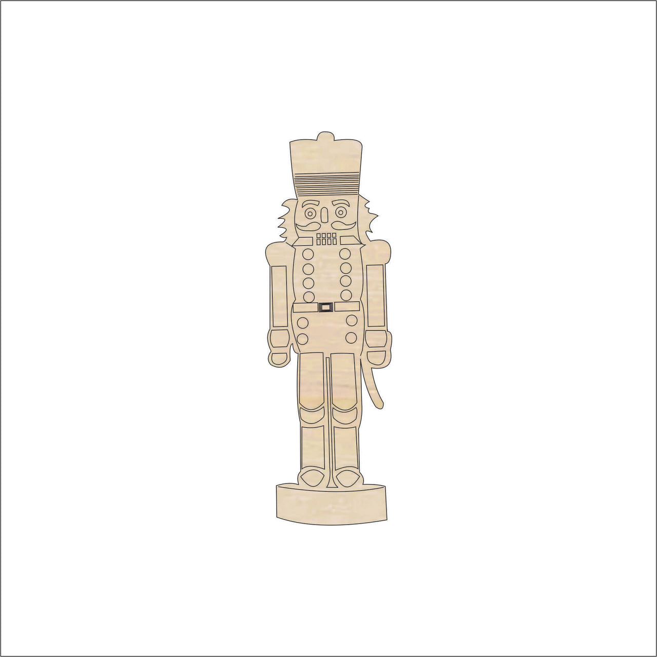 Nutcracker Wood Craft Shape - Laser Cut Baltic Birch Unfinished DIY Wood Art Supplies XMS134 - The Wood Shape Store