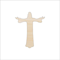 Cross Wood Craft Shape - Laser Cut Baltic Birch Unfinished DIY Wood Art Supplies REL54 - The Wood Shape Store