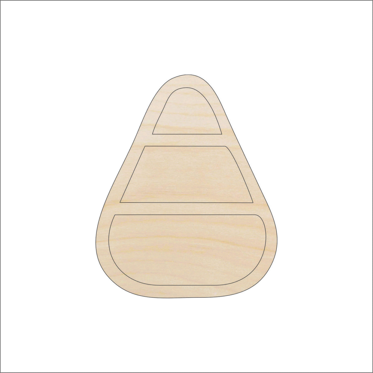 Candy Corn Wood Craft Shape - Laser Cut Baltic Birch Unfinished DIY Wood Art Supplies FOD193 - The Wood Shape Store