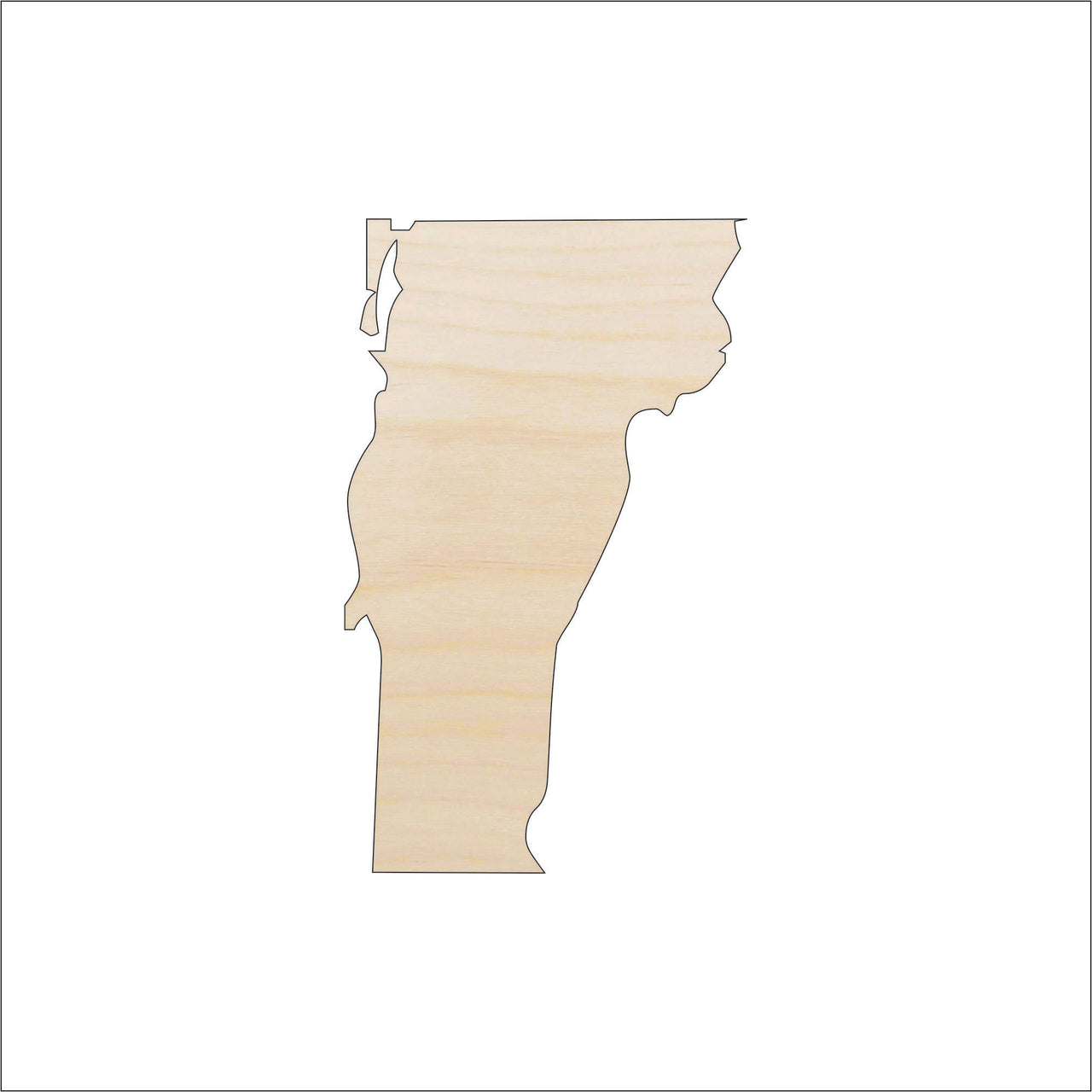 Vermont Wood Craft Shape - Laser Cut Baltic Birch Unfinished DIY Wood Art Supplies STAT93 - The Wood Shape Store