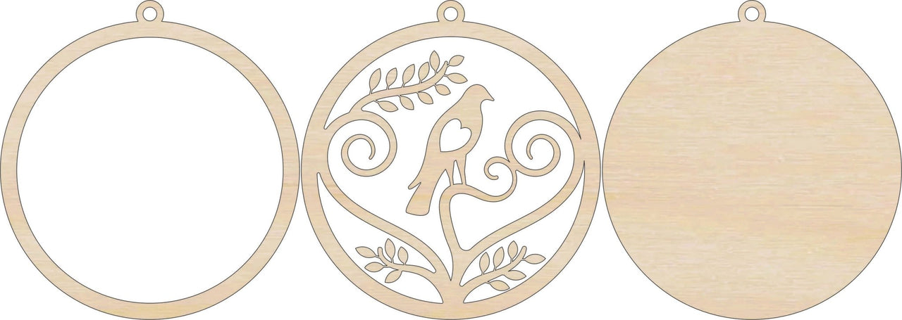 Bird 3D Laser Cut Ornament – Baltic Birch Wood Craft Supplies | DIY Wood Ornament Kit BR3 - The Wood Shape Store