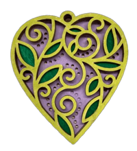 Heart 3D Laser Cut Ornament – Baltic Birch Wood Craft Supplies | DIY Wood Ornament Kit VL1 - The Wood Shape Store