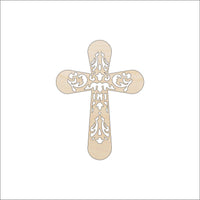 Cross Wood Craft Shape - Laser Cut Baltic Birch Unfinished DIY Wood Art Supplies REL5 - The Wood Shape Store