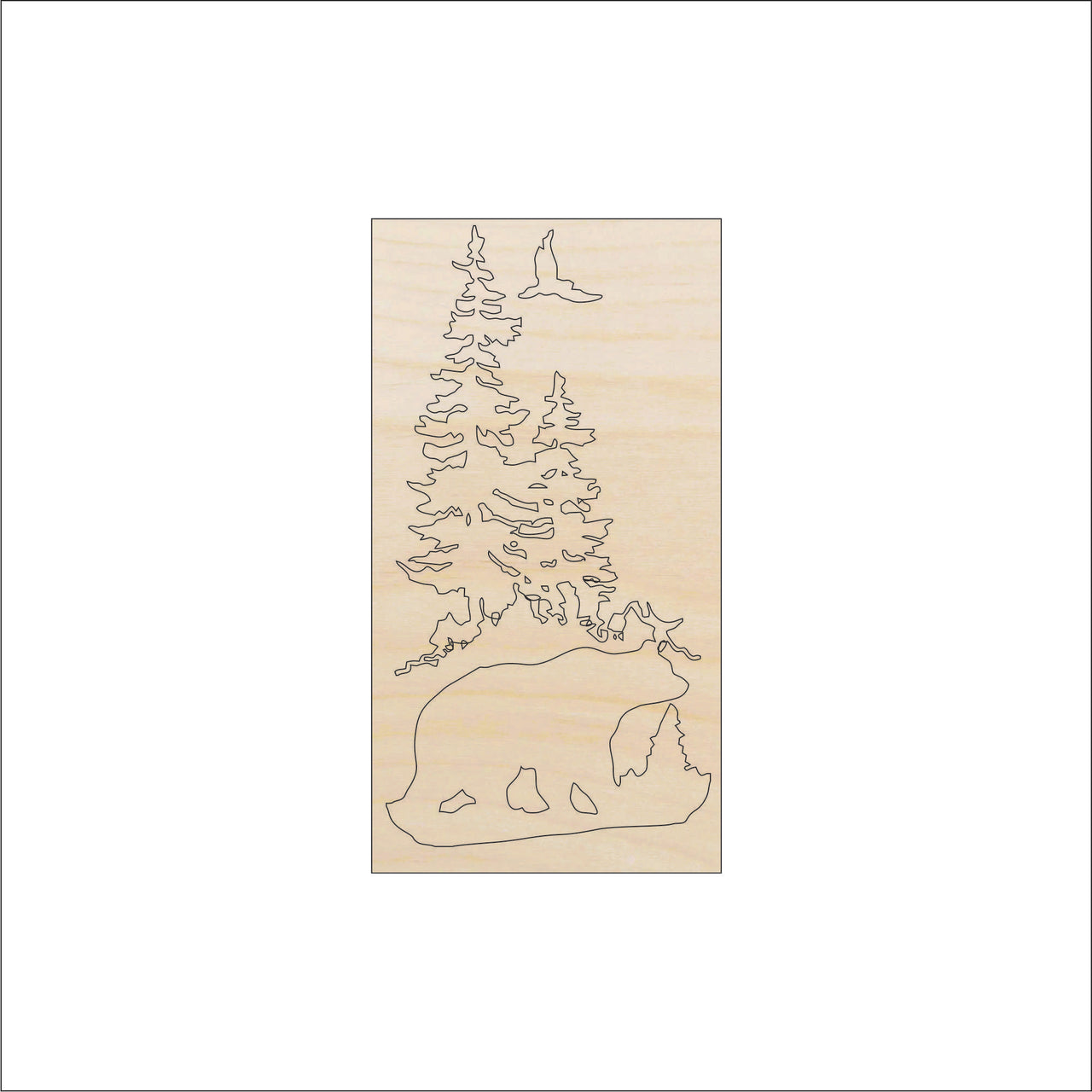 Bear Wood Craft Shape – Laser Cut Baltic Birch Unfinished DIY Wood Art Supplies BER40 - The Wood Shape Store