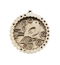 Bird 3D Laser Cut Ornament – Baltic Birch Wood Craft Supplies | DIY Wood Ornament Kit BR1 - The Wood Shape Store