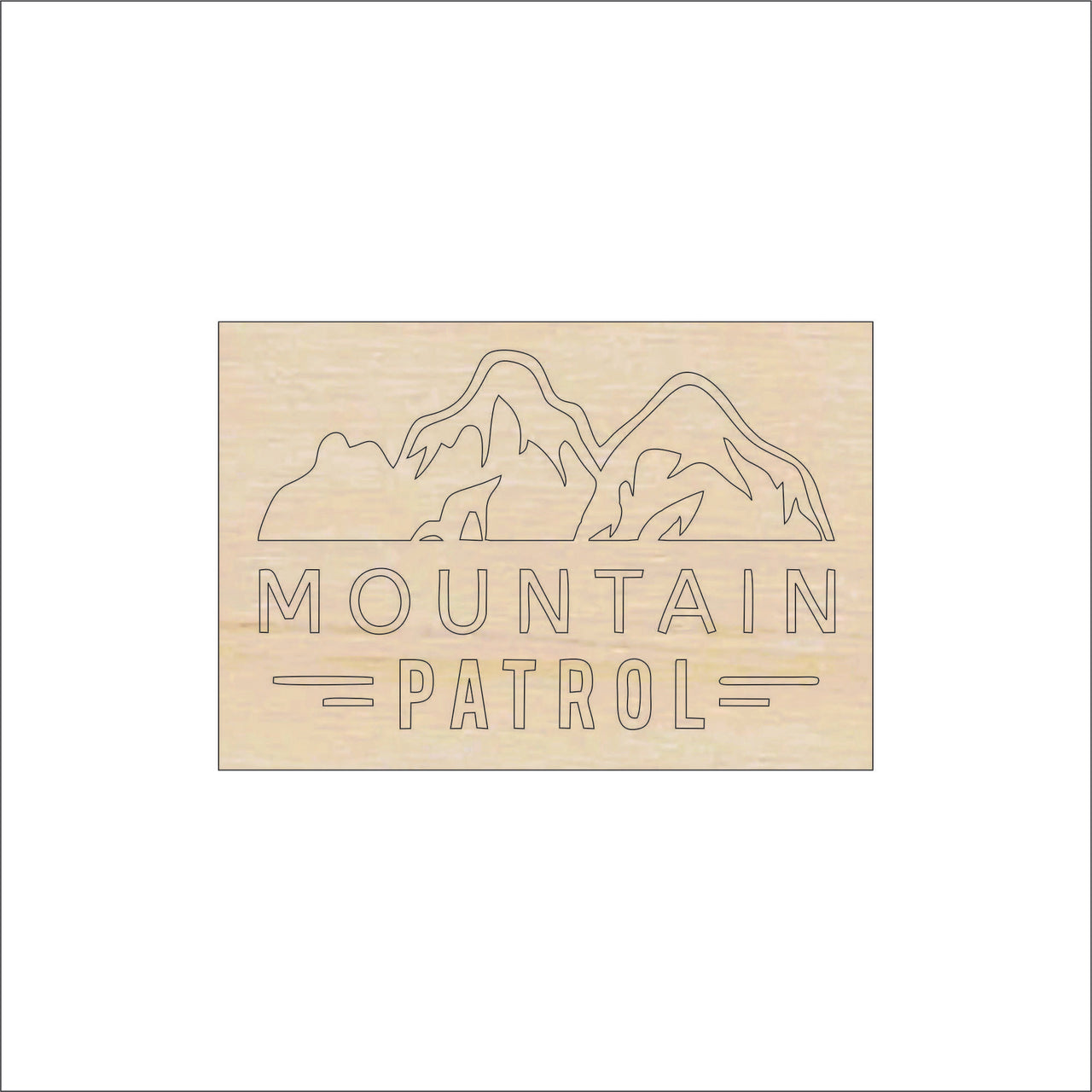 Mountain Wood Craft Shape - Laser Cut Baltic Birch Unfinished DIY Wood Art Supplies TRP42 - The Wood Shape Store
