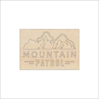 Mountain Wood Craft Shape - Laser Cut Baltic Birch Unfinished DIY Wood Art Supplies TRP42 - The Wood Shape Store