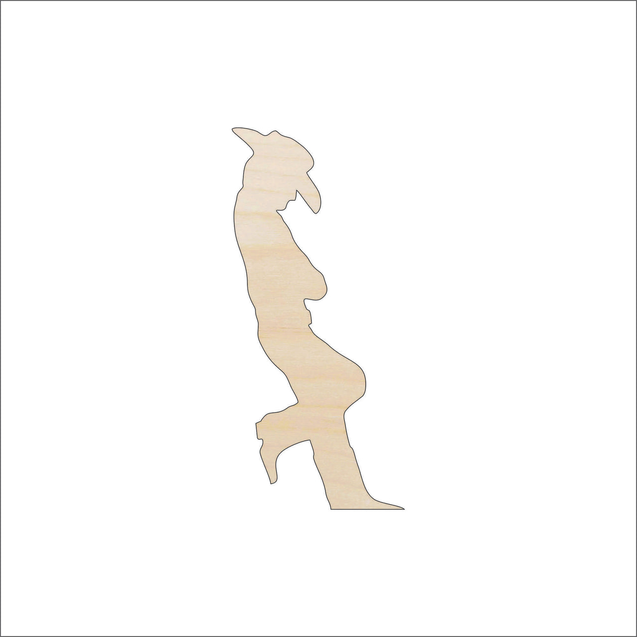 Cowboy Wood Craft Shape - Laser Cut Baltic Birch Unfinished DIY Wood Art Supplies PPL170 - The Wood Shape Store