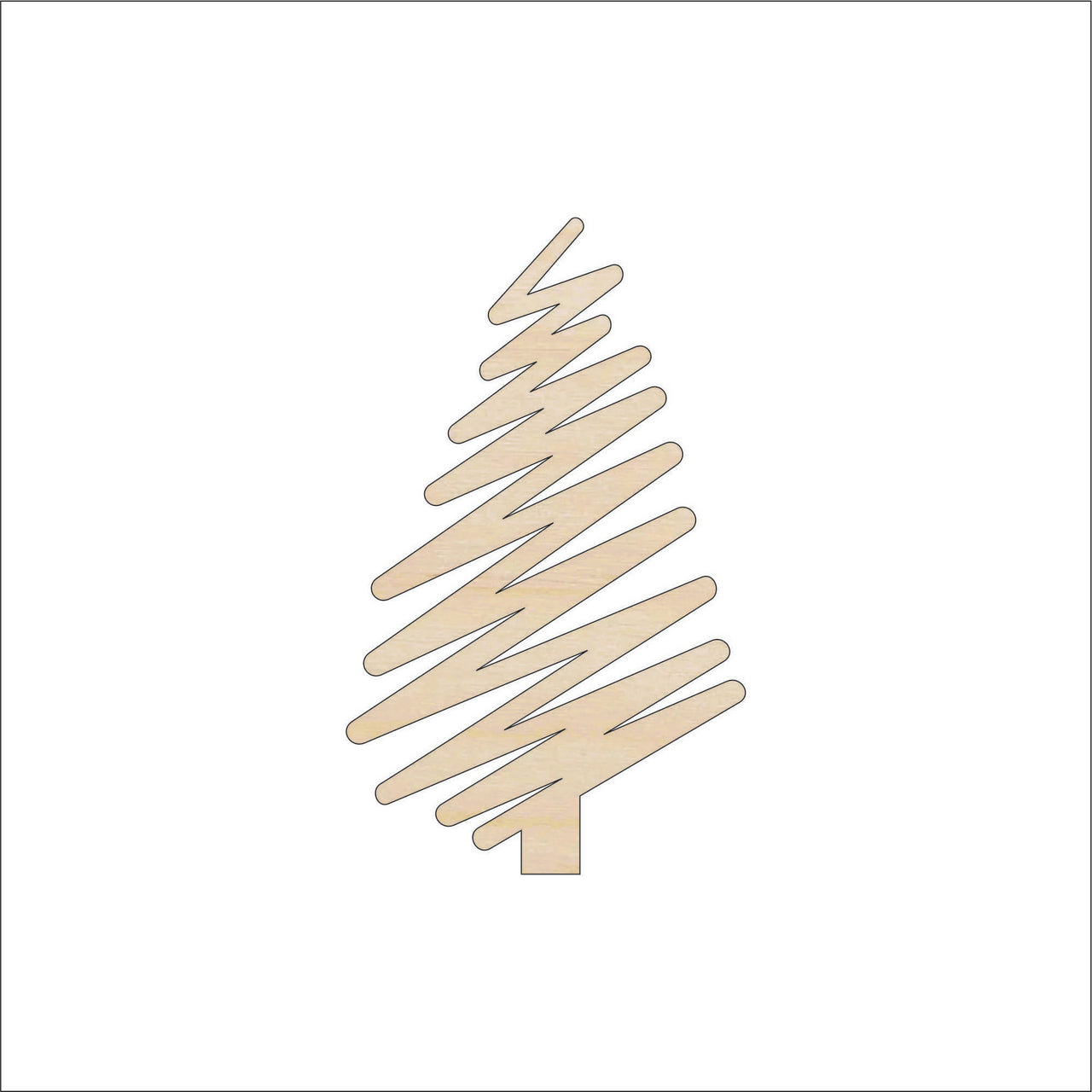 Tree Wood Craft Shape Laser Cut Out and Unfinished DIY Craft Supply TRE136 - The Wood Shape Store