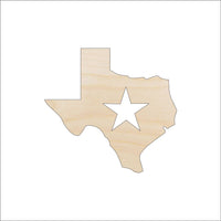 Texas Wood Craft Shape - Laser Cut Baltic Birch Unfinished DIY Wood Art Supplies STAT107 - The Wood Shape Store