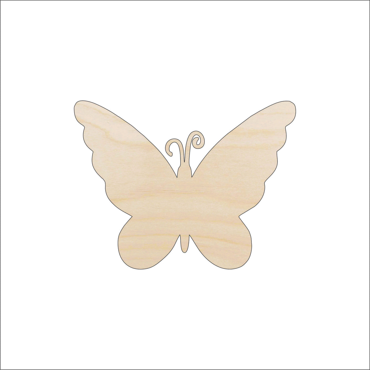 Butterfly Wood Craft Shape - Laser Cut Baltic Birch Unfinished DIY Wood Art Supplies BUG71 - The Wood Shape Store