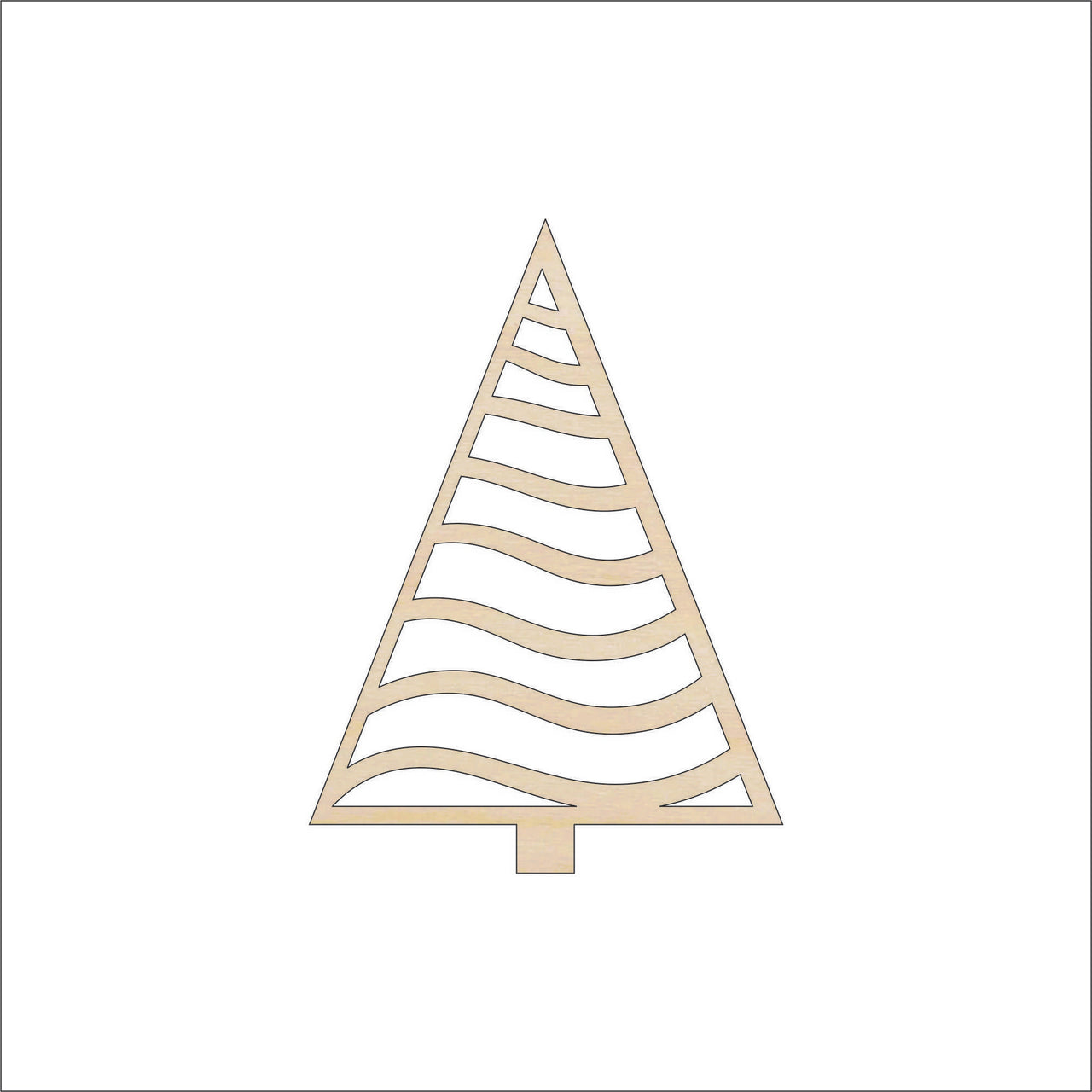 Christmas Tree Wood Craft Shape Laser Cut Out and Unfinished DIY Craft SupplyTRE129 - The Wood Shape Store