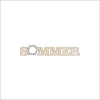 Summer Wood Craft Shape - Laser Cut Baltic Birch Unfinished DIY Wood Art Supplies WRD101 - The Wood Shape Store