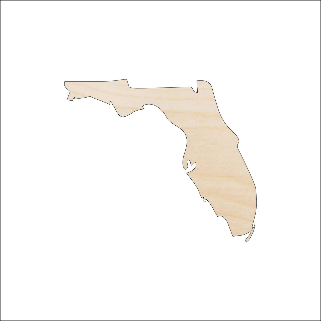 Florida Wood Craft Shape - Laser Cut Baltic Birch Unfinished DIY Wood Art Supplies STAT57 - The Wood Shape Store