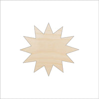 Sun Wood Craft Shape - Laser Cut Baltic Birch Unfinished DIY Wood Art Supplies SKY50 - The Wood Shape Store
