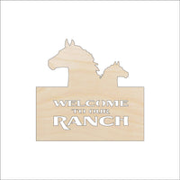 Ranch Sign Wood Craft Shape - Laser Cut Baltic Birch Unfinished DIY Wood Art Supplies SGN48 - The Wood Shape Store