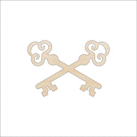 Key Wood Craft Shape - Laser Cut Baltic Birch Unfinished DIY Wood Art Supplies KEY9 - The Wood Shape Store