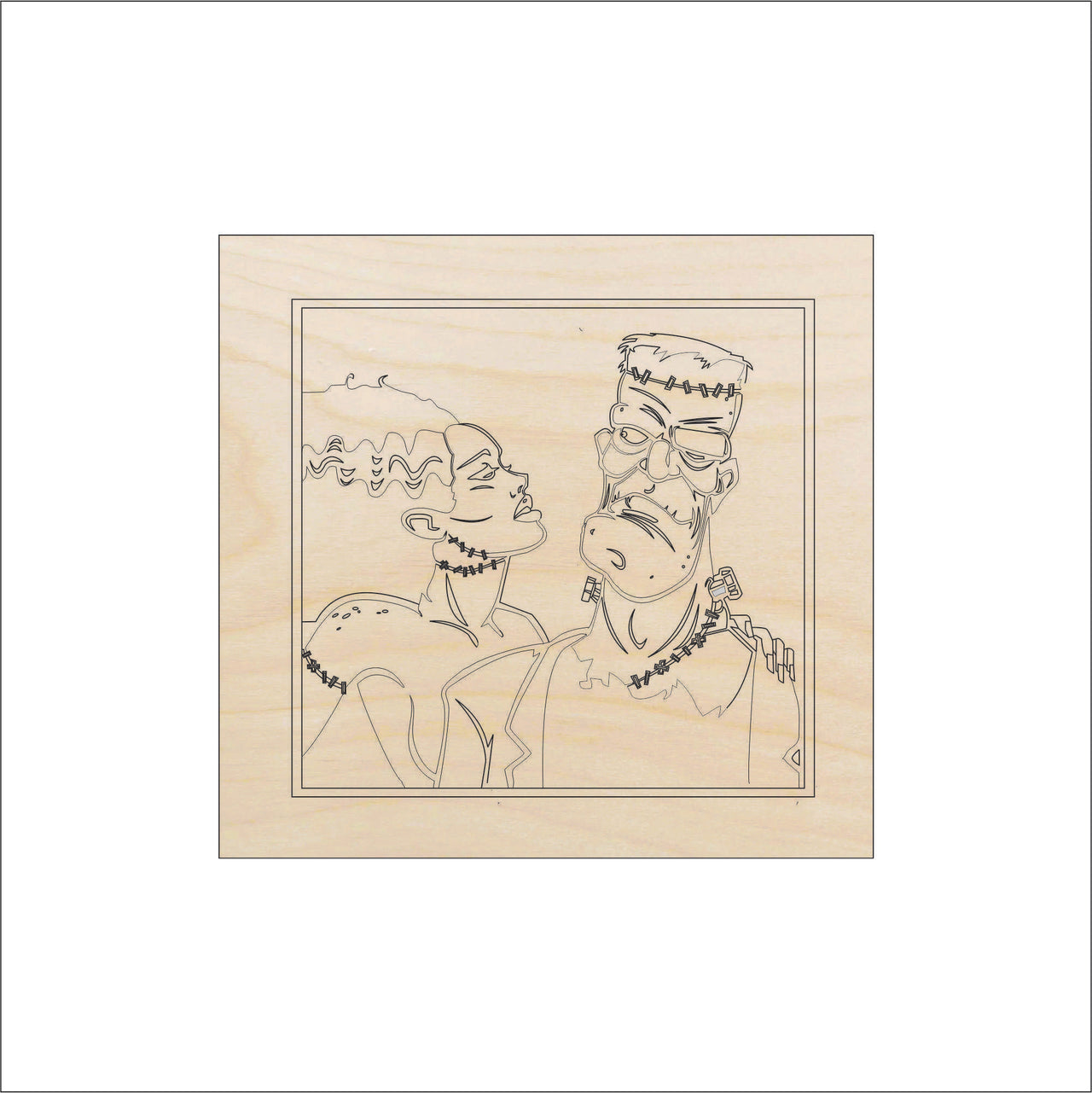 Frankenstein Wood Craft Shape – Laser Cut Baltic Birch Unfinished DIY Wood Art Supplies MYTH162 - The Wood Shape Store
