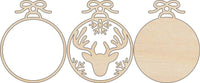 Deer 3D Laser Cut Ornament – Baltic Birch Wood Craft Supplies | DIY Wood Ornament Kit AN11 - The Wood Shape Store
