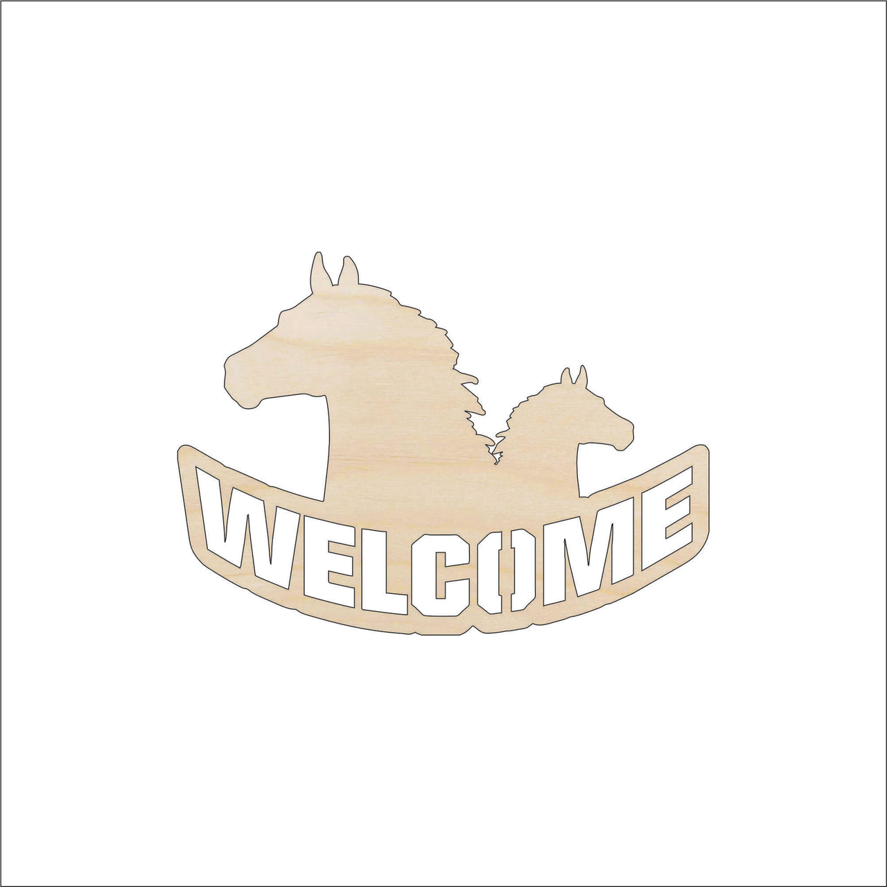 Horse Wood Craft Shape - Laser Cut Baltic Birch Unfinished DIY Wood Art Supplies SGN46 - The Wood Shape Store