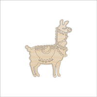 Llama Alpaca Wood Craft Shape – Laser Cut Baltic Birch Unfinished DIY Wood Art Supplies ANML123 - The Wood Shape Store