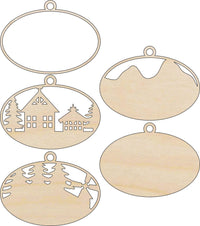 House 3D Laser Cut Ornament – Baltic Birch Wood Craft Supplies | DIY Wood Ornament Kit HM1 - The Wood Shape Store