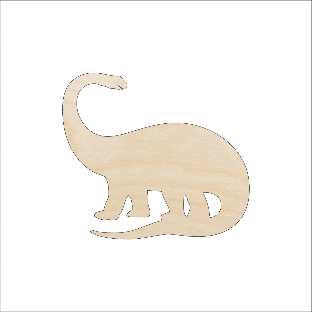 Dinosaur - Wood Craft Shape - Laser Cut Baltic Birch Unfinished DIY Wood Art Supplies DIN12 - The Wood Shape Store