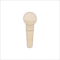 Microphone Wood Craft Shape - Laser Cut Baltic Birch Unfinished DIY Wood Art Supplies MSC8 - The Wood Shape Store