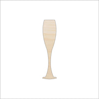 Champagne Wood Craft Shape - Laser Cut Baltic Birch Unfinished DIY Wood Art Supplies FOD44 - The Wood Shape Store