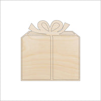 Present Wood Craft Shape - Laser Cut Baltic Birch Unfinished DIY Wood Art Supplies XTR27 - The Wood Shape Store