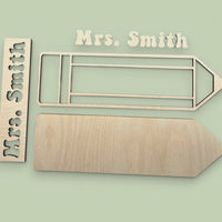 Personalized Teacher Pencil Name Sign DIY Kit - CST02
