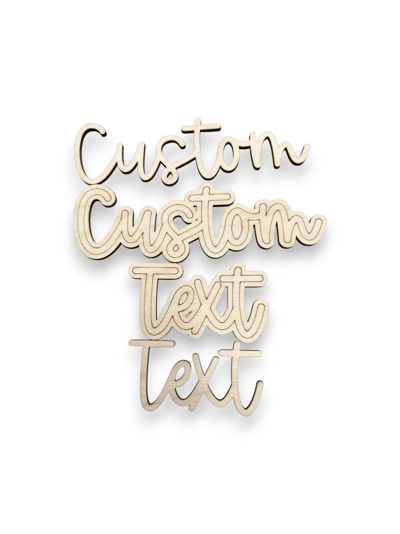 Custom Text Sign - Personalized Name - DIY Wood Art CST01 - The Wood Shape Store