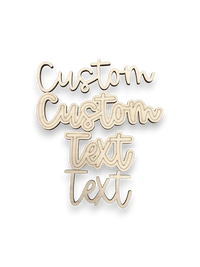 Custom Text Sign - Personalized Name - DIY Wood Art CST01 - The Wood Shape Store