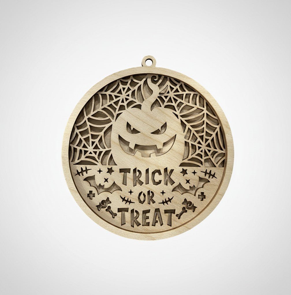 Halloween 3D Door Sign Laser Cut – Baltic Birch Wood Craft Supplies | DIY Kit HA102 - The Wood Shape Store