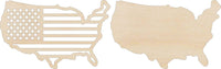 US Flag 3D Laser Cut Ornament – Baltic Birch Wood Craft Supplies | DIY Kit US103 - The Wood Shape Store