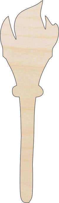 Torch Wood Craft Shape – Laser Cut Baltic Birch Unfinished DIY Art Supplies 4TH11 - The Wood Shape Store